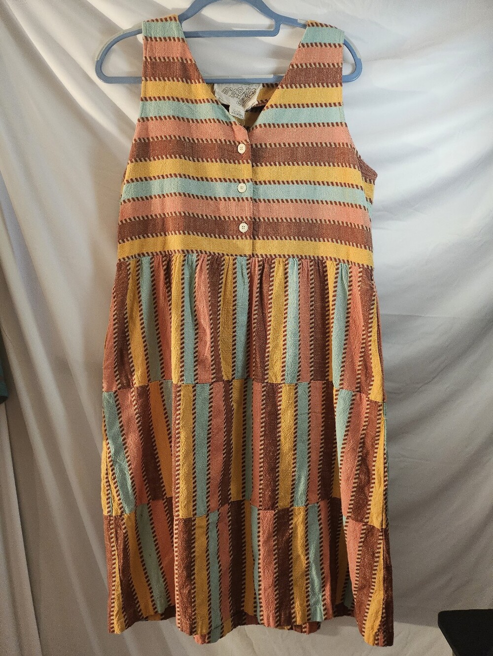 Ace & Jig Rooney Dress Pinwheel Size Lg Rusty Sherbet Colors Spring Summertime